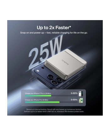 Belkin UltraCharge Pro Slim Magn PB 10.000mAh 25W sand BPD022hqSA