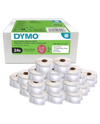 DYMO LW-11352 2223589 25 x 54 mm 500 szt. / do drukarek etykiet DYMO LabelWriter / zestaw 24 szt.