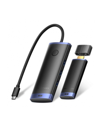 Bezprzewodowy transmiter HDMI ze stacją dokującą 6W1 Vention USB-C