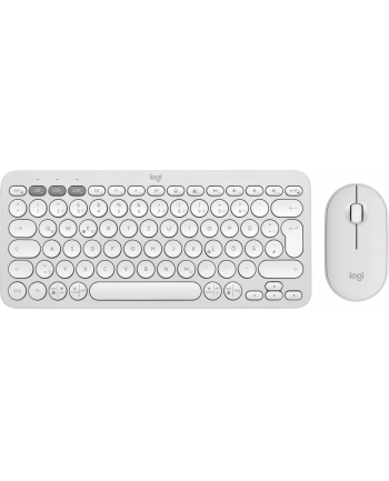 Logitech 920-012204 klawiatura Dołączona myszka Uniwersalne RF Wireless + Bluetooth QWERTZ Niemiecki Biały (920012204)