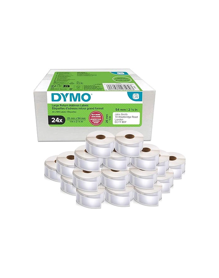 DYMO LW-11352 2223589 25 x 54 mm 500 szt. / do drukarek etykiet DYMO LabelWriter / zestaw 24 szt. główny