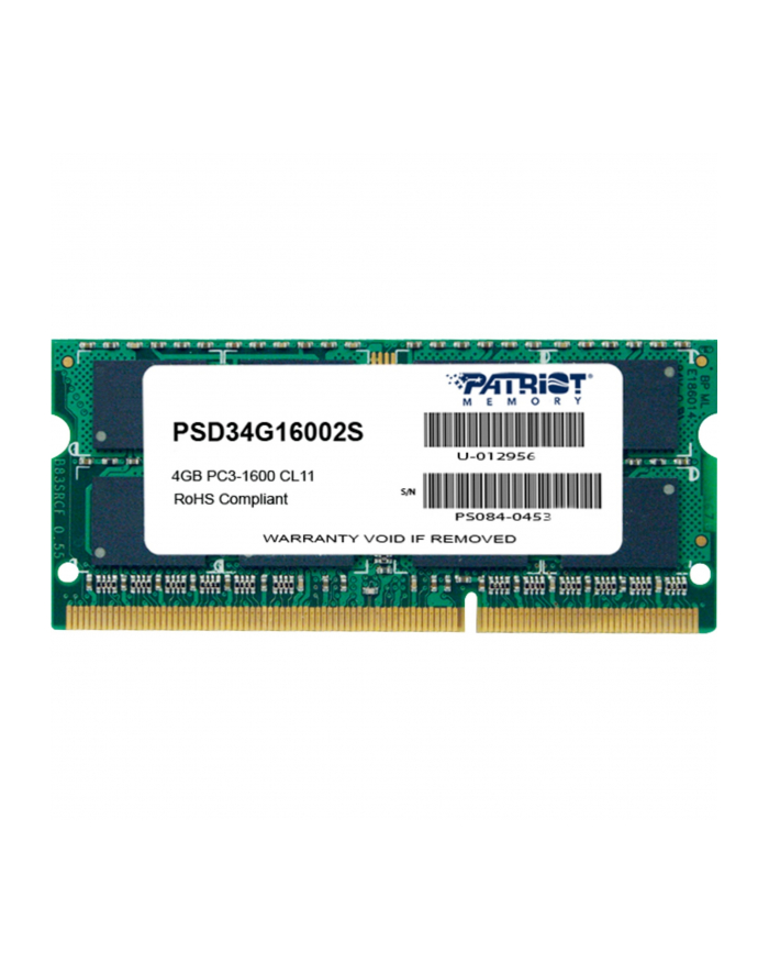Patriot 4GB 1600MHz DDR3 Non-ECC CL11 SODIMM główny