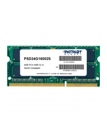 Patriot 4GB 1600MHz DDR3 Non-ECC CL11 SODIMM
