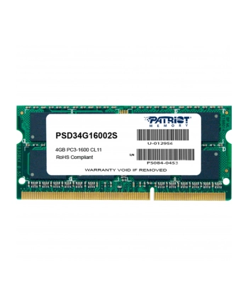 Patriot 4GB 1600MHz DDR3 Non-ECC CL11 SODIMM