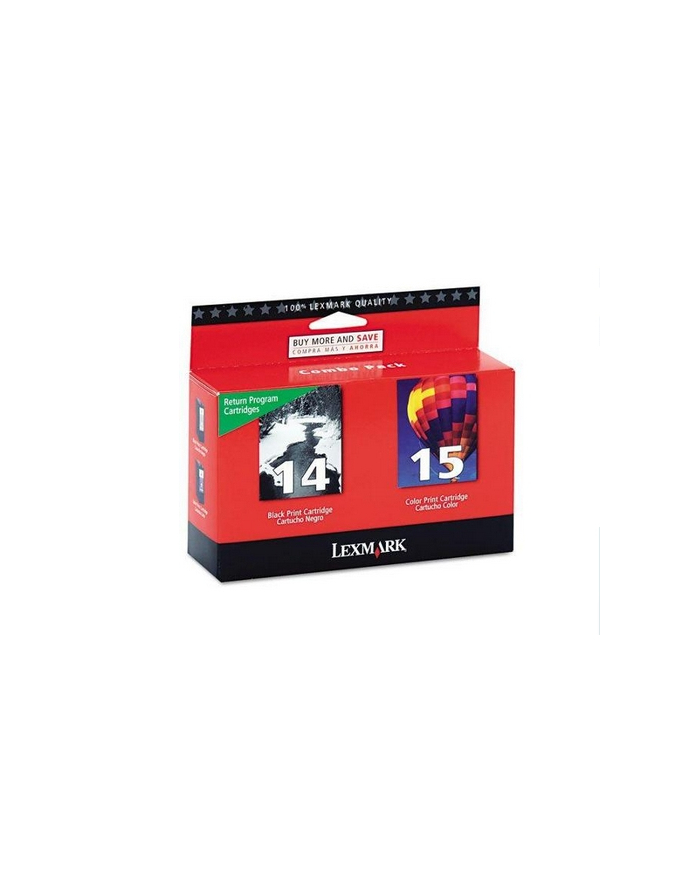 Tusz Lexmark No 14+15 black/color Combo Pack | zwrotny główny