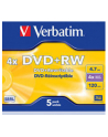 DVD+RW Verbatim [ jewel case 5 | 4.7GB | 4x ] - nr 1