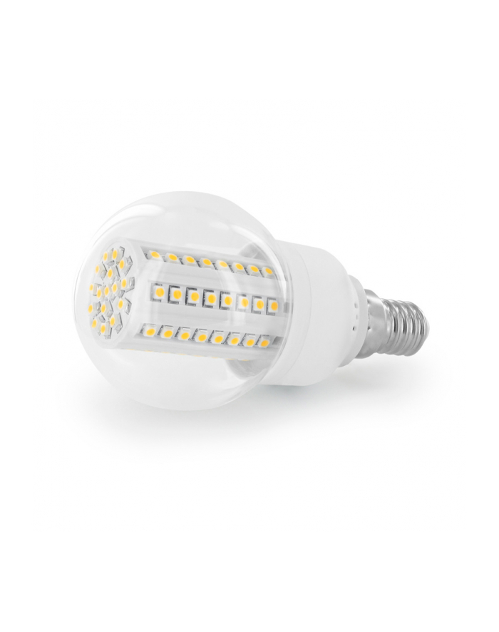 Whitenergy żarówka LED| E14 | 80 SMD | 4W | 230V | barwa zimna biała | kula B60 główny
