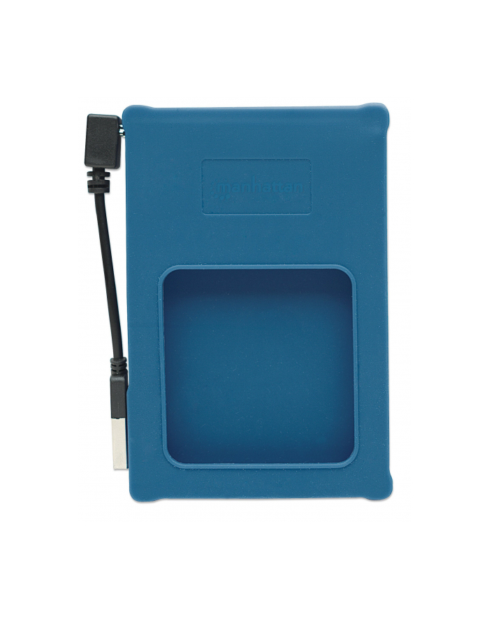 Manhattan Obudowa na dysk 2,5'' SATA  zewnętrzna USB 2.0 niebieska silikon główny