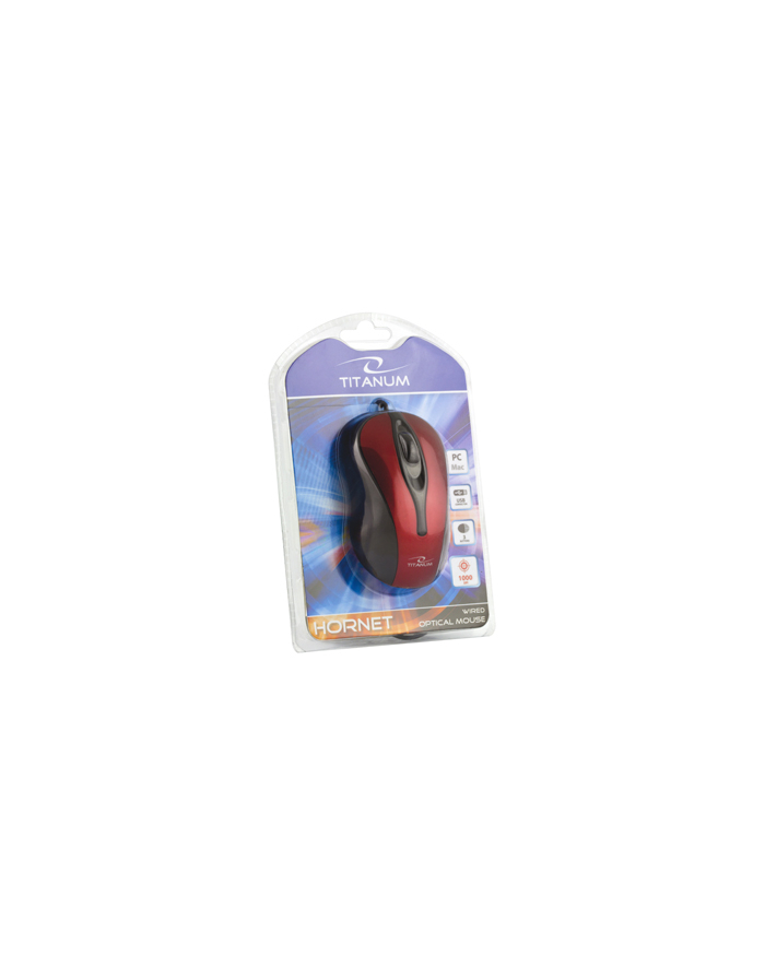 Mysz ESPERANZA TITANIUM TM103R USB HORNET 3D| 1000 DPI |Czerwona główny
