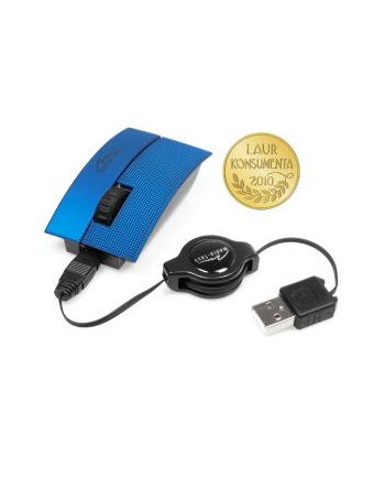 CAMELEON - Myszka optyczna 800 cpi, 3 przyciski + rolka, zwijany kabel, USB