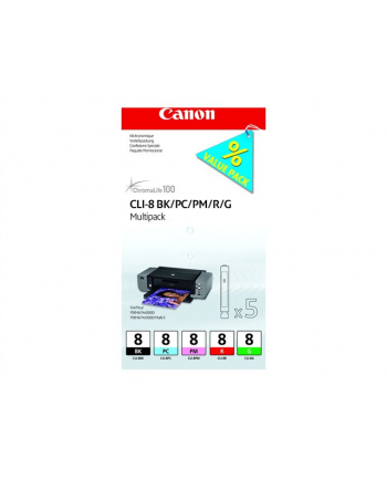 Tusz Canon BJ CLI-8 BK/PC/PM/R/G wielopak [0620B027]