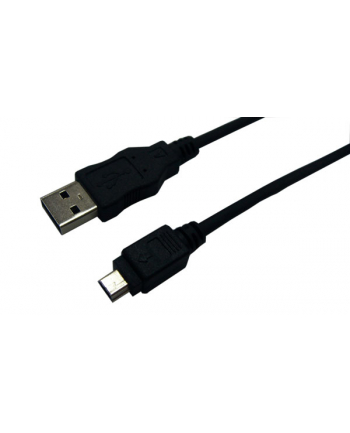 Kabel USB, USB A - Mikro USB B, 0.6m, CU, AWG28, 2x ekranowany, M/M, UL, czarny [CU0015]