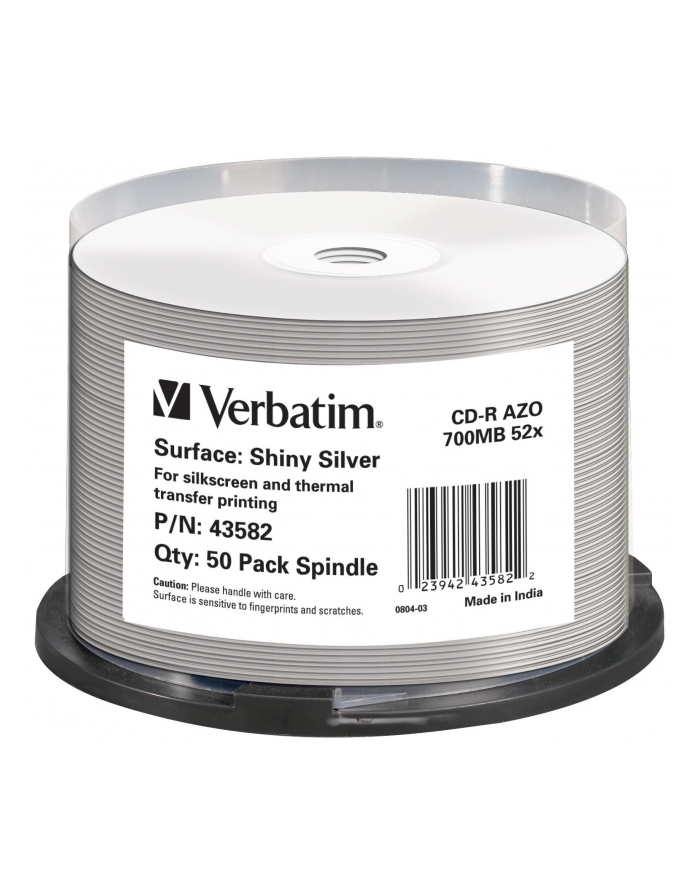 CD-R Verbatim [ spindle 50 | 700MB | 52x | Shiny Silver | DataLife+ AZO ] główny