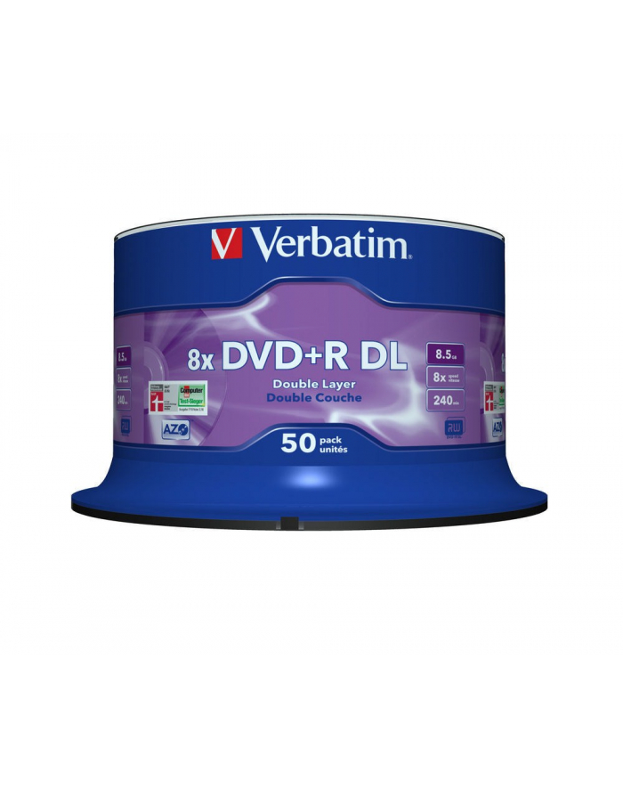DVD+R DL Verbatim [ spindle 50 | 8,5GB | 8x | matt silver surface ] główny