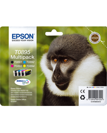 Zestaw Epson T0895 CMYK MultiPack DURABrite | Stylus SX100