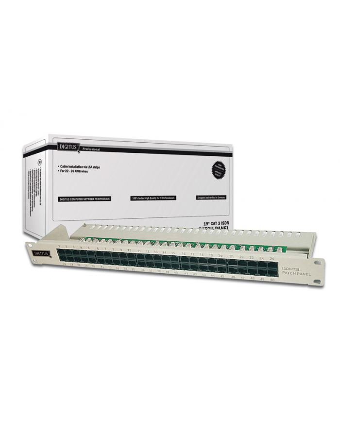 Patch panel Digitus  ISDN 19'' 50-portowy główny