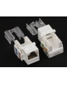 Netrack moduł Keystone Jack 1xRJ45 8p8c UTP Cat5e LSA z zaciskiem, biały - nr 1