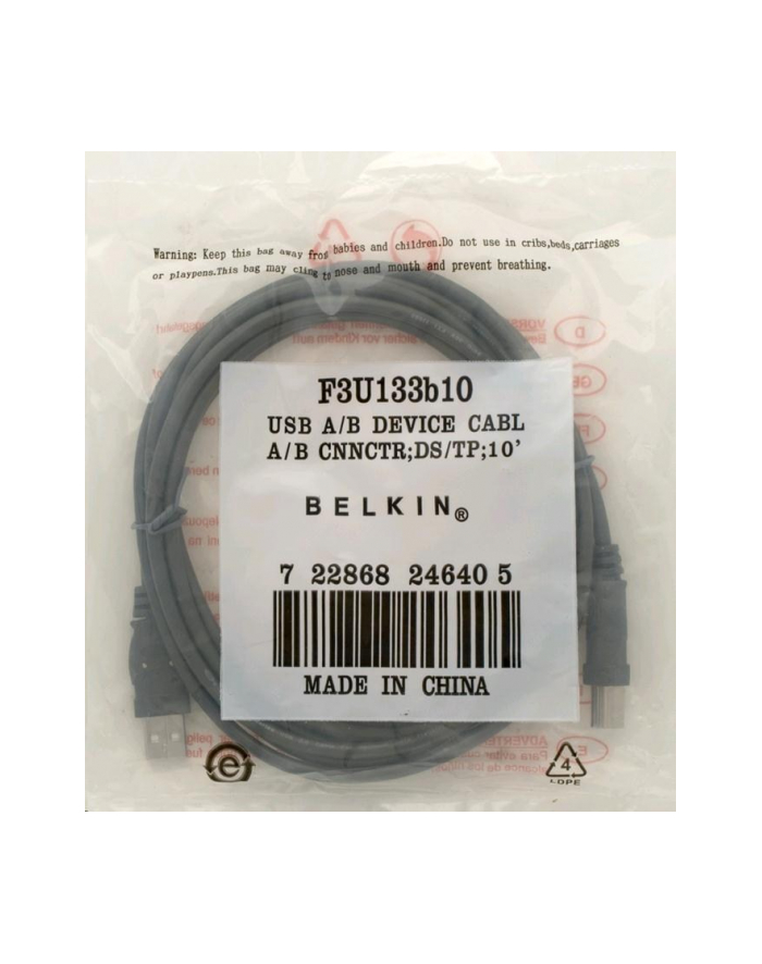 BELKIN Kabel USB 2.0 A-B  3m główny