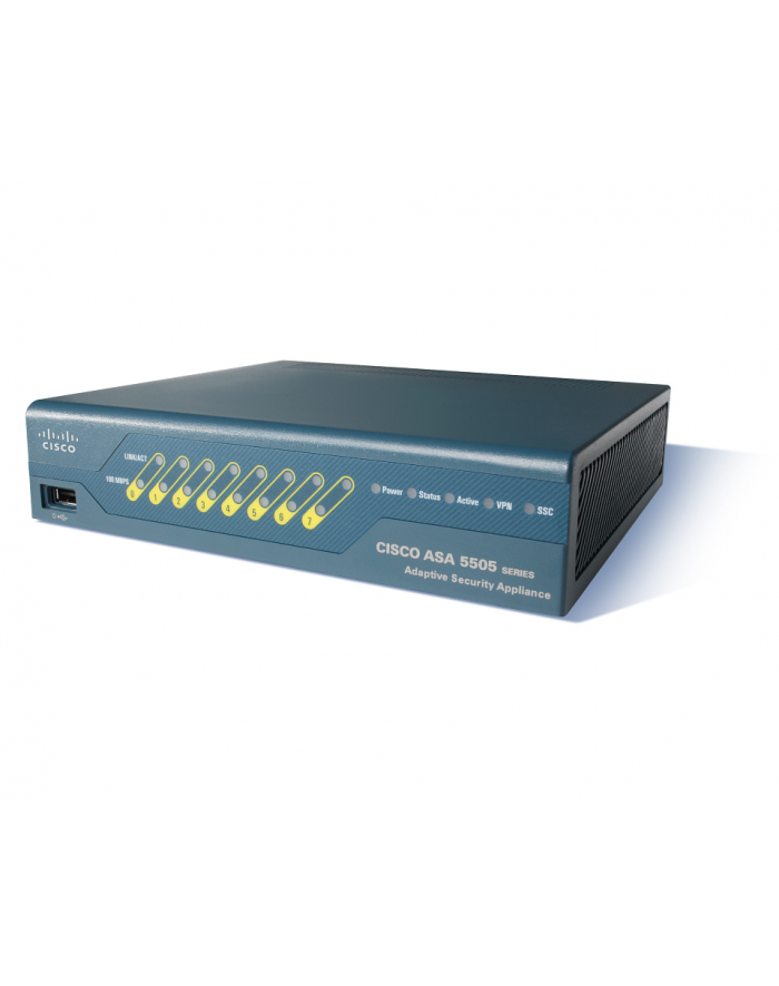 Cisco ASA 5505 Sec. Plus Lic. w/ HA, DMZ, VLAN trunk, more conns. - eDelivery główny