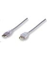 MANHATTAN Kabel USB 2.0 A-A przedłużacz 4.5m (srebrny)<br>[340502] - nr 3