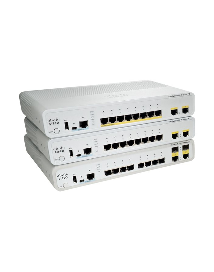 Cisco Catalyst 2960C PD Switch 8 FE, 2 x 1G, LAN Base główny
