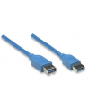 MANHATTAN Kabel USB 3.0 A-A przedłużacz 2m, niebieski<br>[322379] - nr 11