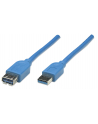 MANHATTAN Kabel USB 3.0 A-A przedłużacz 2m, niebieski<br>[322379] - nr 12