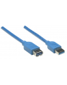 MANHATTAN Kabel USB 3.0 A-A przedłużacz 2m, niebieski<br>[322379] - nr 15