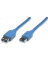 MANHATTAN Kabel USB 3.0 A-A przedłużacz 2m, niebieski<br>[322379] - nr 1