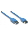 MANHATTAN Kabel USB 3.0 A-A przedłużacz 2m, niebieski<br>[322379] - nr 2
