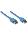 MANHATTAN Kabel USB 3.0 A-A przedłużacz 2m, niebieski<br>[322379] - nr 6