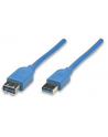 MANHATTAN Kabel USB 3.0 A-A przedłużacz 2m, niebieski<br>[322379] - nr 8