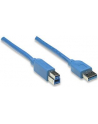 MANHATTAN Kabel USB 3.0 A-B długość kabla 2m, niebieski<br>[322430] - nr 13