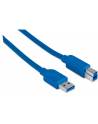 MANHATTAN Kabel USB 3.0 A-B długość kabla 2m, niebieski<br>[322430] - nr 19
