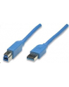 MANHATTAN Kabel USB 3.0 A-B długość kabla 2m, niebieski<br>[322430] - nr 1