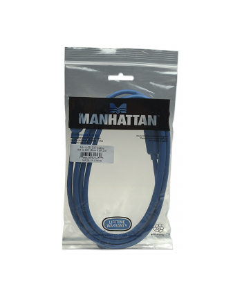 MANHATTAN Kabel USB 3.0 A-B długość kabla 2m, niebieski<br>[322430]