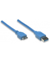 MANHATTAN Kabel USB 3.0 A-Mikro B długość kabla 1m, niebieski<br>[325417] - nr 13