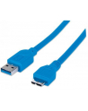 MANHATTAN Kabel USB 3.0 A-Mikro B długość kabla 1m, niebieski<br>[325417] - nr 20