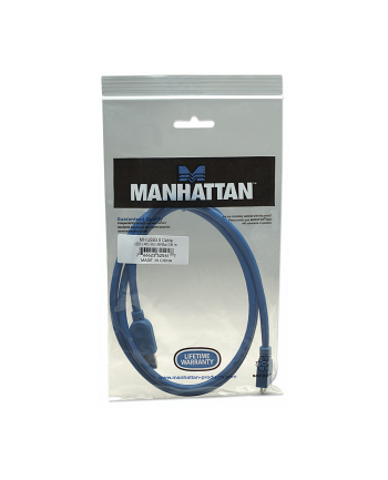 MANHATTAN Kabel USB 3.0 A-Mikro B długość kabla 1m, niebieski<br>[325417]