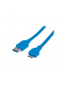 MANHATTAN Kabel USB 3.0 A-Mikro B długość kabla 1m, niebieski<br>[325417] - nr 33
