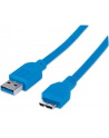 MANHATTAN Kabel USB 3.0 A-Mikro B długość kabla 1m, niebieski<br>[325417] - nr 34