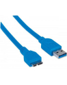 MANHATTAN Kabel USB 3.0 A-Mikro B długość kabla 1m, niebieski<br>[325417] - nr 35
