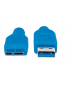 MANHATTAN Kabel USB 3.0 A-Mikro B długość kabla 1m, niebieski<br>[325417] - nr 36