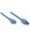 MANHATTAN Kabel USB 3.0 A-Mikro B długość kabla 1m, niebieski<br>[325417] - nr 8