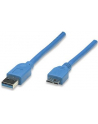 MANHATTAN Kabel USB 3.0 A-Mikro B 2m, niebieski<br>[325424] - nr 17