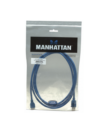 MANHATTAN Kabel USB 3.0 A-Mikro B 2m, niebieski<br>[325424]