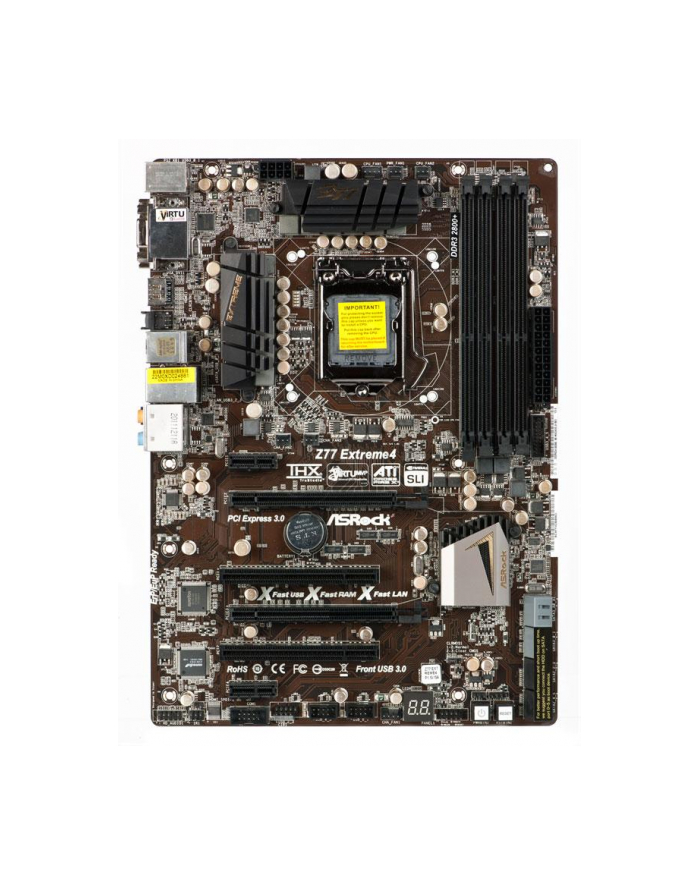 ASROCK Z77 EXTREME4 Intel Z77 LGA 1155 (3xPCX/VGA/DZW/GLAN/SATA/RAID/DDR3/SLI/CROSSFIRE) główny