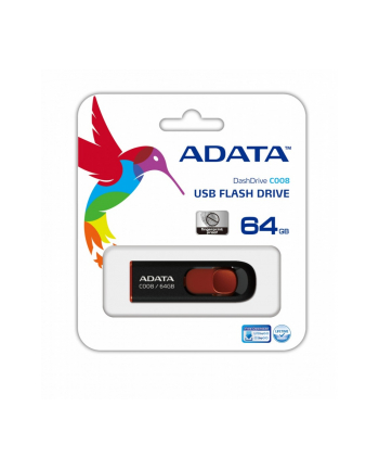 ADATA pamięć C008 64GB USB 2.0 ( Black+Red ) nr 2