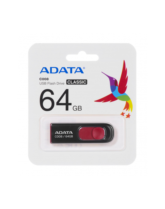 ADATA pamięć C008 64GB USB 2.0 ( Black+Red ) główny