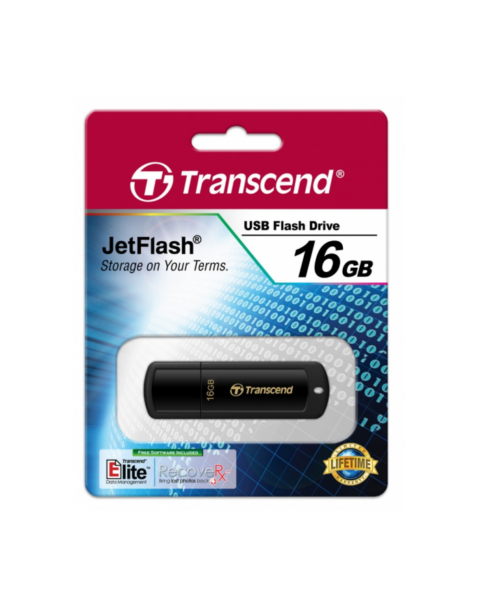 Transcend pamięć USB Jetflash 350 16GB Czarny główny